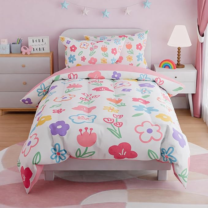 SANDJEST Floral Full Bedding Sets - Image 4