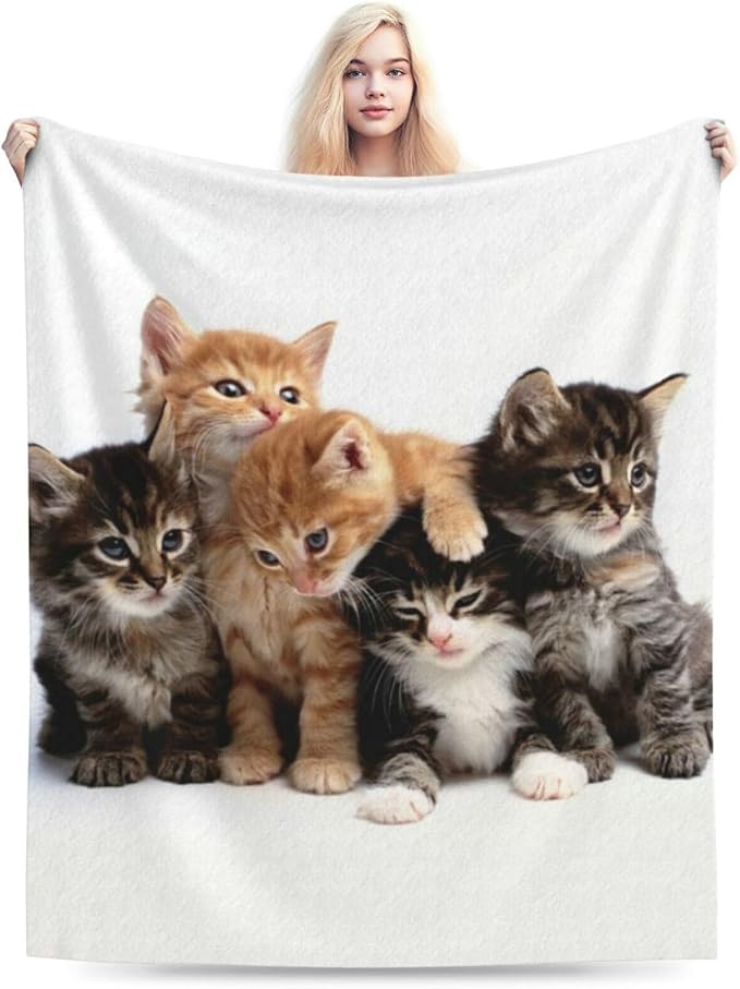 HGOD DESIGNS Cats Throw Blanket Ultra Soft Warm All Season Kittens Family Cats - Image 6