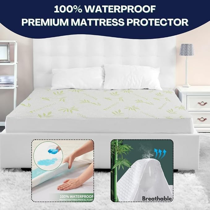 Bamboo Mattress Protector with Zipper - Image 2