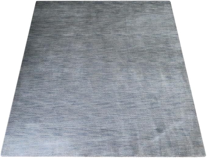 Rugsotic Carpets Hand Knotted Gabbeh Wool 3'x5' Area Rug Solid Light Blue L00111 - Image 3