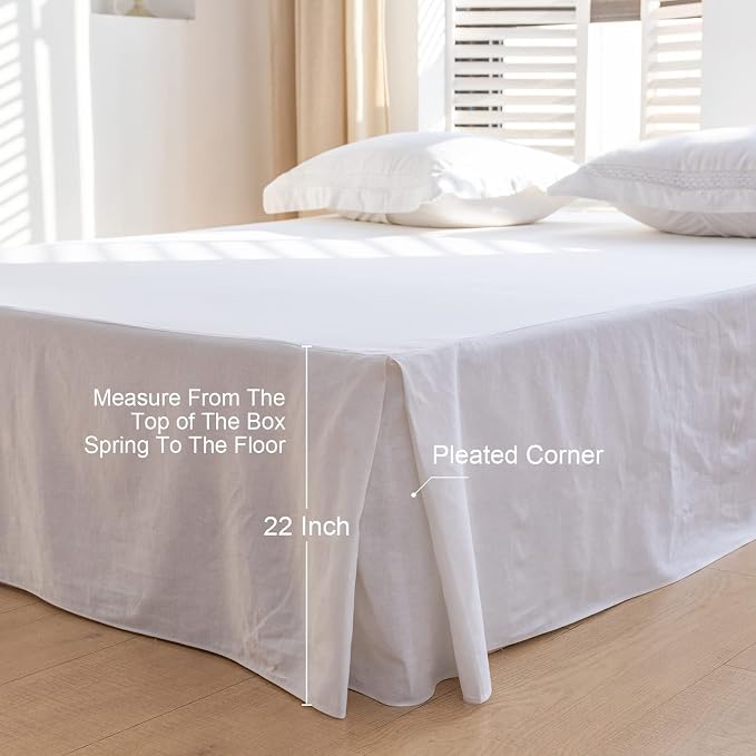 BISELINA French Linen Bed Skirt - Image 4