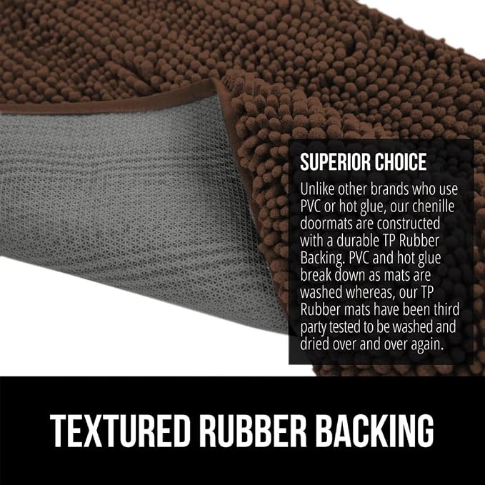 GORILLA GRIP SOAKSTOPPER Dog Door Mat, 48x30 Machine Washable Rug Absorbent - Image 5