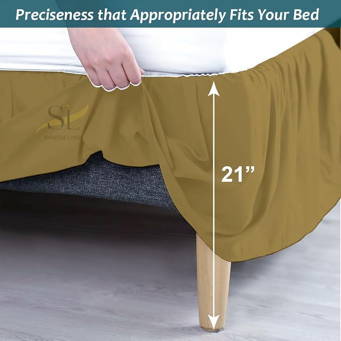 Shreem Linen Ruffled Bed Skirt - Image 4
