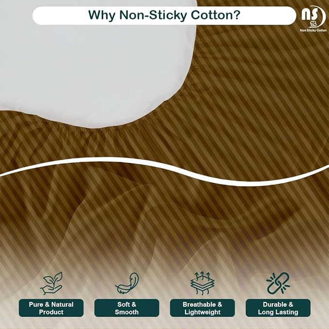 NON Sticky cotton Full Size Sleeper Sofa Sheets, 4 Piece Egyptian Cotton Bed - Image 4