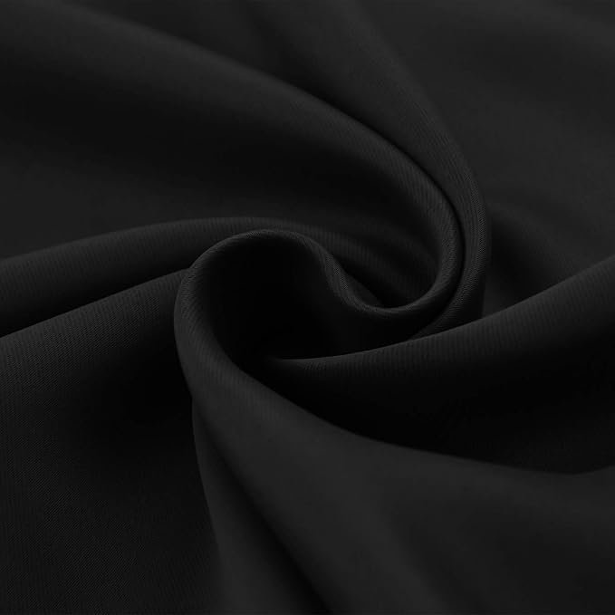 BGment Black Cafe Curtains 24 Inch Length 2 Panels - Image 7
