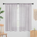 Sheer Curtains 84 Inches Long 2 Panels, Rod Pocket Short Curtain by laseniewa
