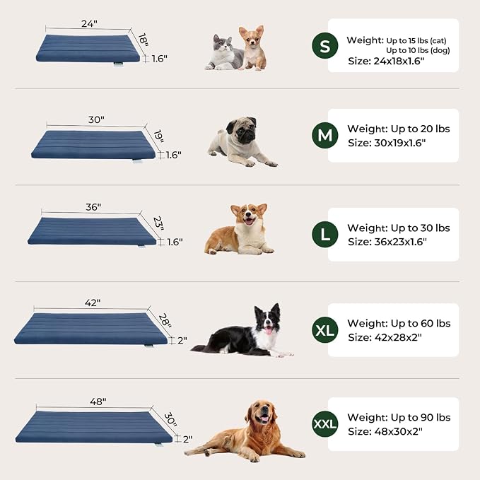 BALANCE Dog Crate Bed, Orthopedic Dog Bed Pad - Image 8