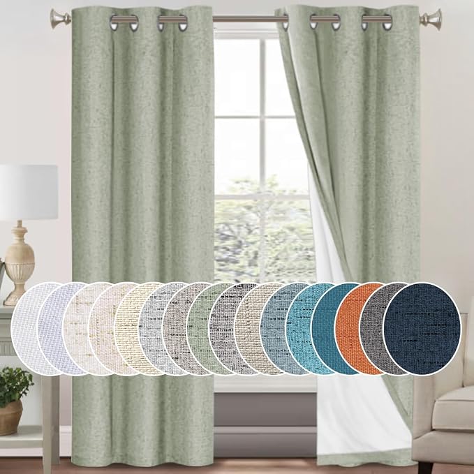 PrinceDeco 100% Blackout Curtains 84 inches Long by PrinceDeco