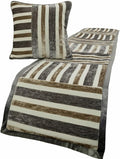 The HomeCentric King/Queen/Twin Beige & Grey Decorative Full 68"x18" Bed Runner by TheHomeCentric