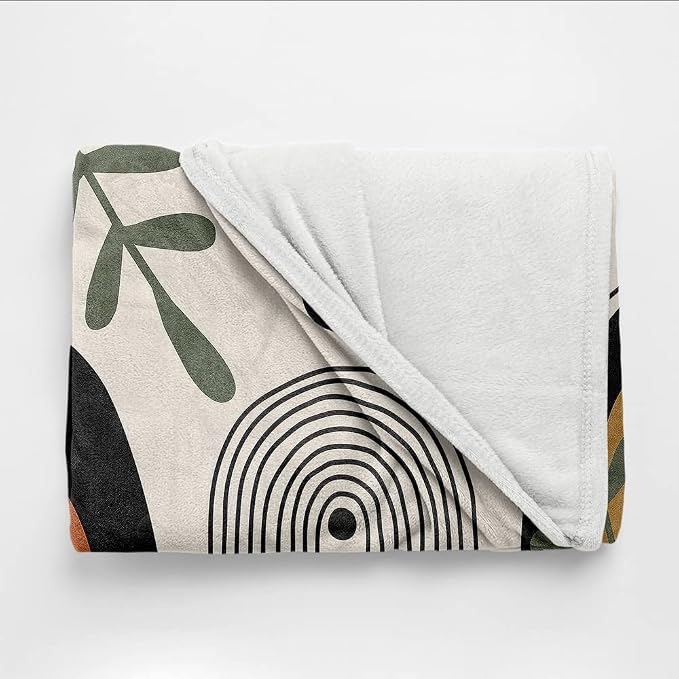 Abstract Modern Throw Blanket Boho Minimalist Mid Century Sun Aesthetic Soft - Image 7