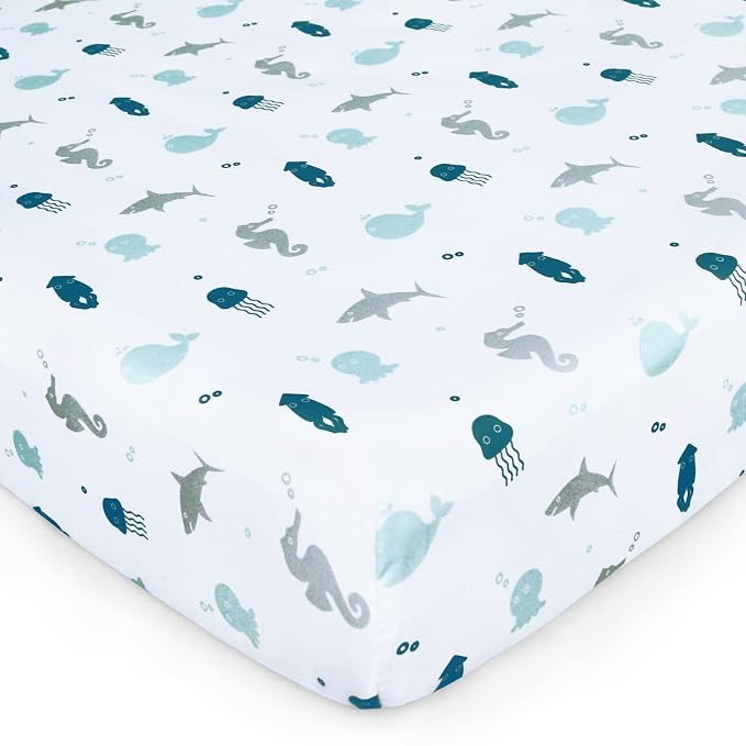 Crib Sheets for Boys or Girls 4-Pack, Fitted Crib Sheet 52'' x 28'' for - Image 5