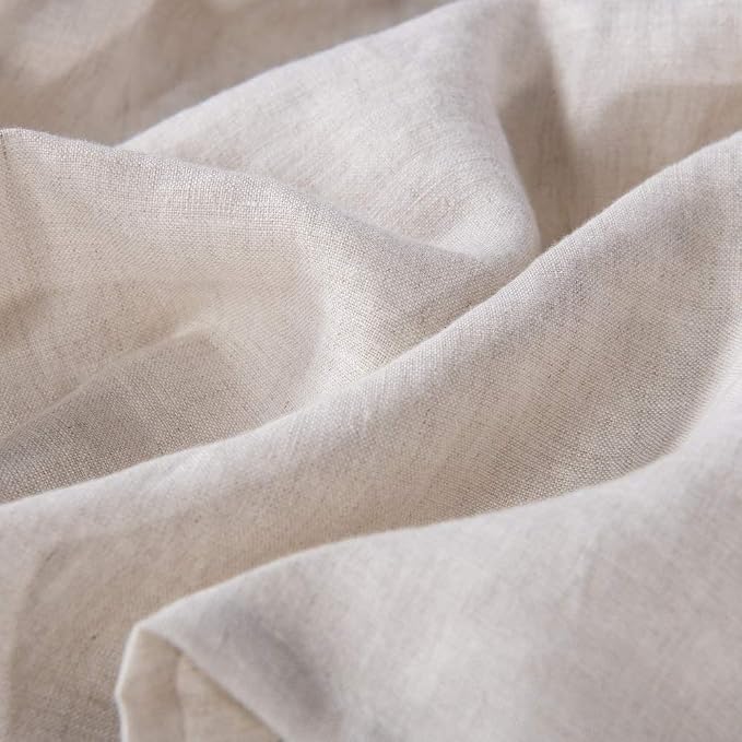 MEADOW PARK Washed French Linen Bed Skirt, Dust Ruffl, Full Size 54" W x 75" L - Image 5