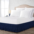 Multi-Ruffle Bed Skirt, Soft Multi Ruffle Bed Skirt Elastic Dust Ruffles by Unknown