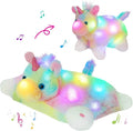 Glow Guards 16" Light Up Musical Rainbow Unicorn Plush Pillow, LED Singing Soft by GlowGuards