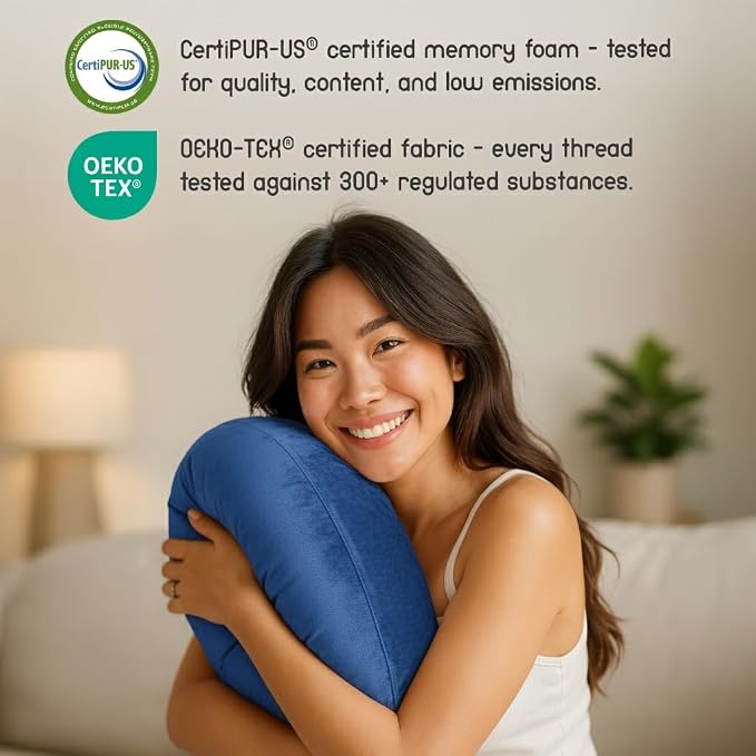 MELLO Lap Pillow for Reading – Memory Foam Gaming Pillow for Lap, Elbow and Arm - Image 4