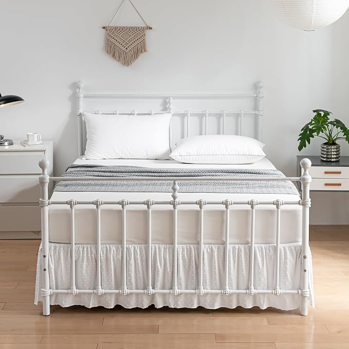 Tufted Dot Bed Skirt Full Size Ruffled Bed Skirt - Image 6