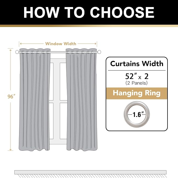PrinceDeco Natural Linen Curtains 100% Blackout Curtains - Image 4