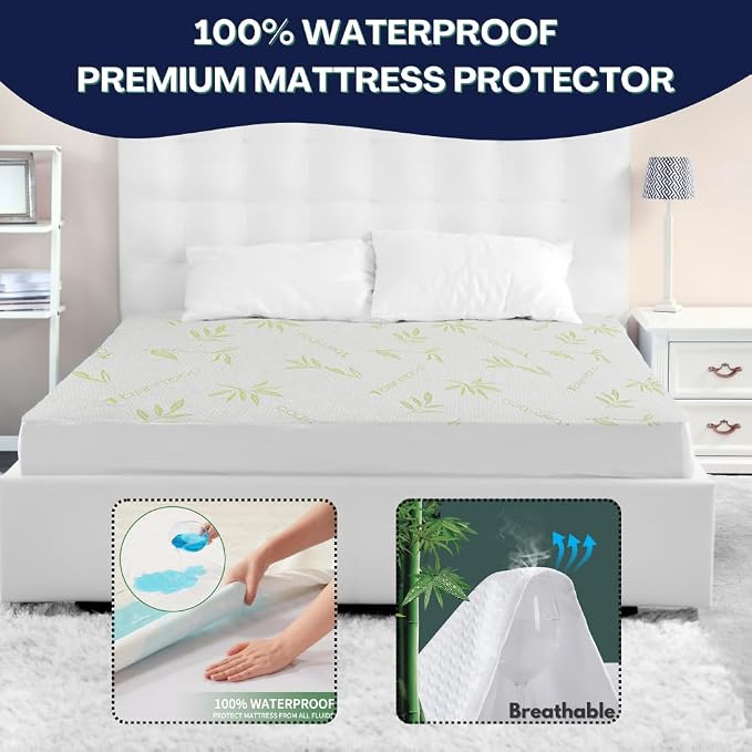 Bamboo Mattress Protector with Zipper - Image 2