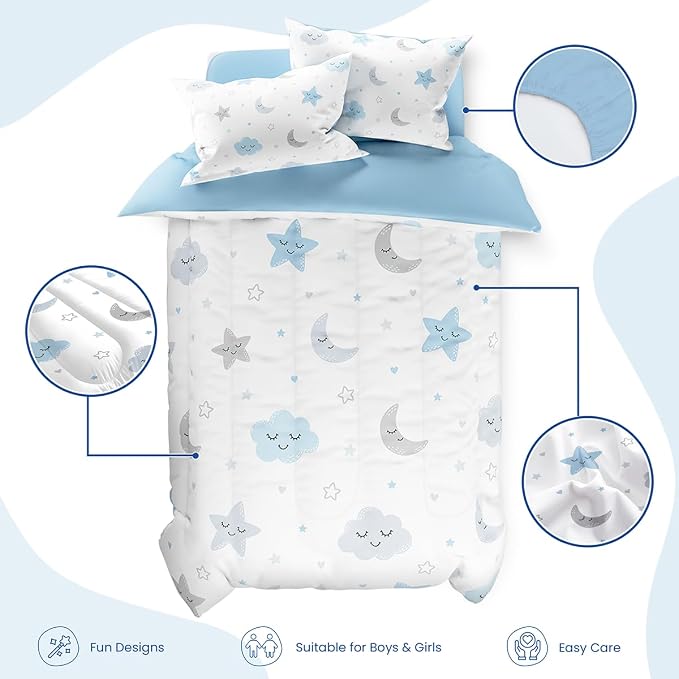 Star and Moon Comforter Set Full Size 98x86in - Image 2