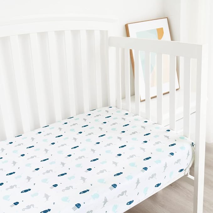 Crib Sheets for Boys or Girls 4-Pack, Fitted Crib Sheet 52'' x 28'' for - Image 7