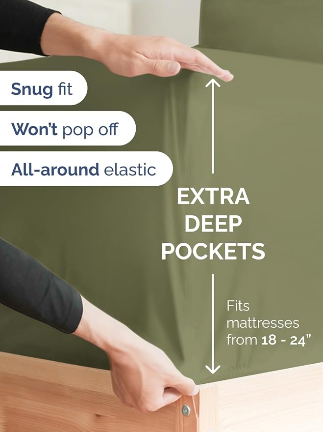 Extra Deep Twin Fitted Sheet - Image 2
