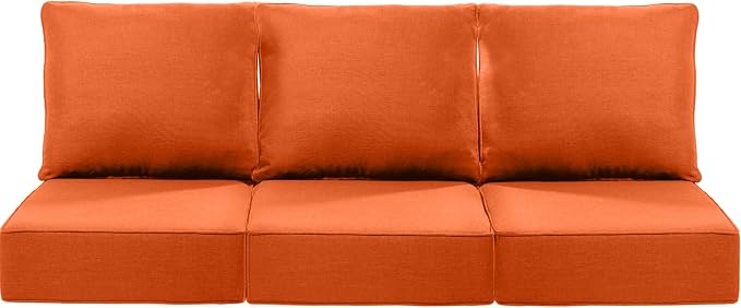 Luxury 22x24/22x25 6-Inch Patio Chair Cushions Set of 3 by ACTREST