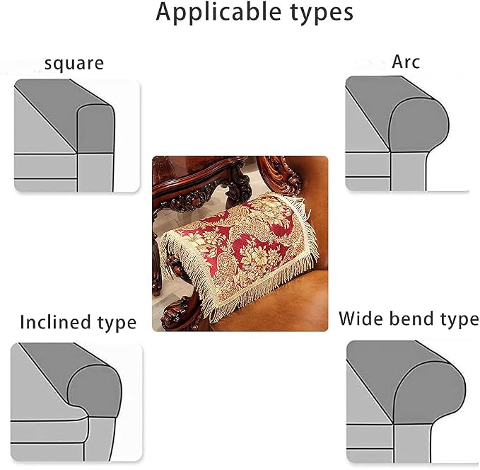 LUFEIJIASHI Luxury Sofa Armrest Covers Couch arm Covers - Image 4