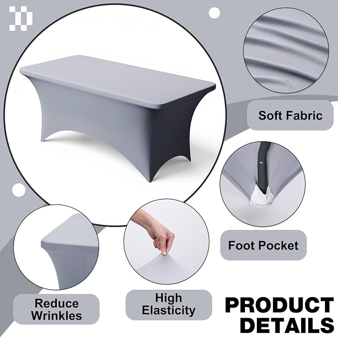 Trlyc 1 Pack 8FT Spandex Table Cloth - Image 3