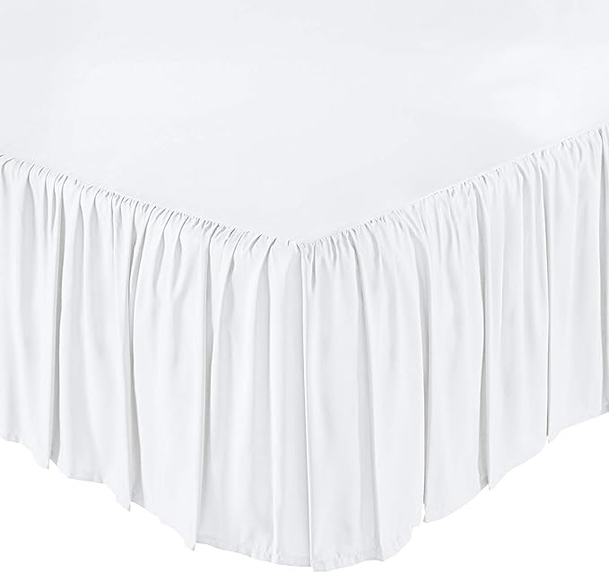 KRISHNA Ruffled Bed Skirt with Split Corners Full, 100% Microfiber Hotel Quality by Unknown