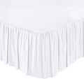 KRISHNA Ruffled Bed Skirt with Split Corners King, 100% Microfiber Hotel Quality by Unknown