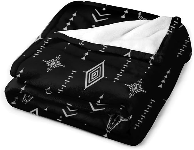 Southwest Blanket, Soft Native Tribal Vintage Abstract Ethnic Pattern Blanket - Image 3