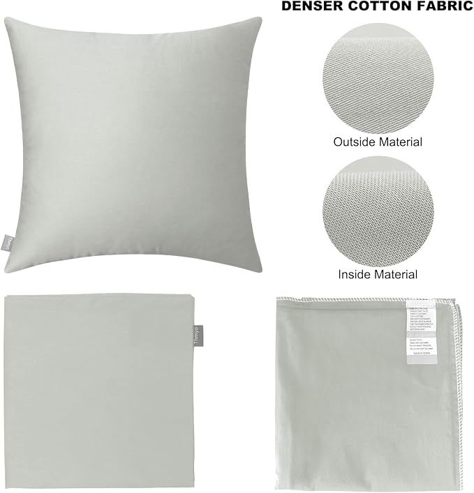 Thmyo 4-Pack 100% Cotton Comfortable Solid Decorative Throw Pillow Case Square - Image 5