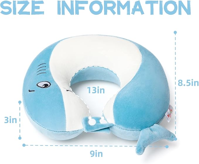Niuniu Daddy Shark Kids Travel Neck Pillows - Image 3