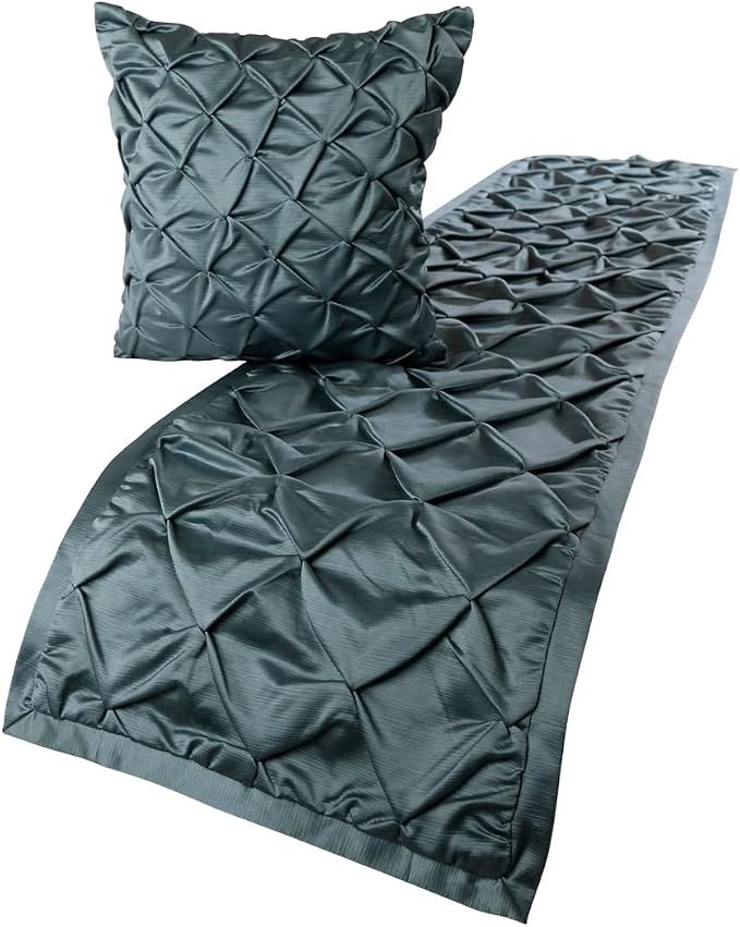 The HomeCentric Decorative Blue King 90 x 18 inch Bed Runner by TheHomeCentric