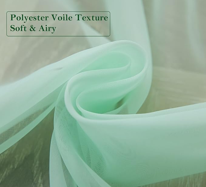 PI Short Sheer Curtains 45 inches Long - Image 3