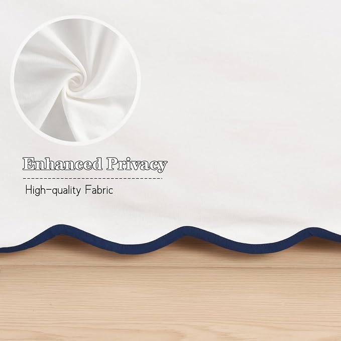 HIG Off White Chic King Bed Skirt - Image 5
