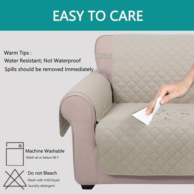 U-NICE HOME Recliner Chair Covers Reversible Chair Cover Pet Covers - Image 5