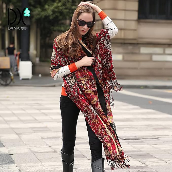 DANA XU 100% Merino Wool Pashmina Shawl - Image 9