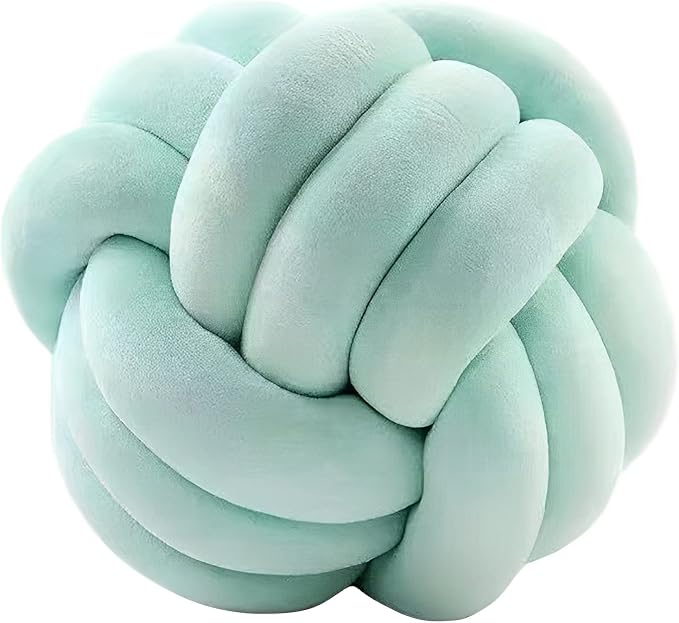 Knot Ball Pillows, Round Throw Pillow Cushion Home Decoration Soft Plush Pillow by KEBAIHUA