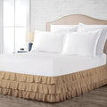 Multi-Ruffle Bed Skirt, Soft Multi Elastic Dust Ruffles by Unknown