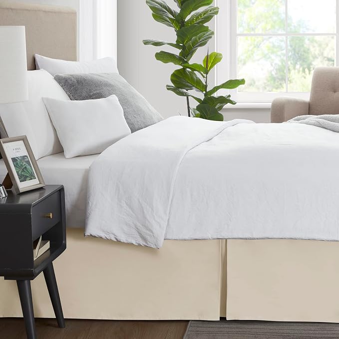 Nestl Cream Twin XL Bed Skirt - Image 3