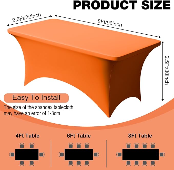 Trlyc 2 Pack 8FT Spandex Table Cloth - Image 4