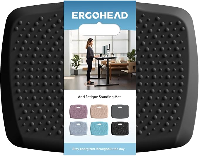 Anti Fatigue Kitchen Floor Mat Comfort Standing Mat, Portable Office Standing by Ergohead