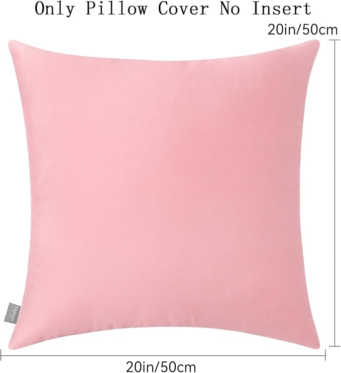 4-Pack 100% Cotton Comfortable Solid Decorative Throw Pillow Case, Thmyo Square - Image 6
