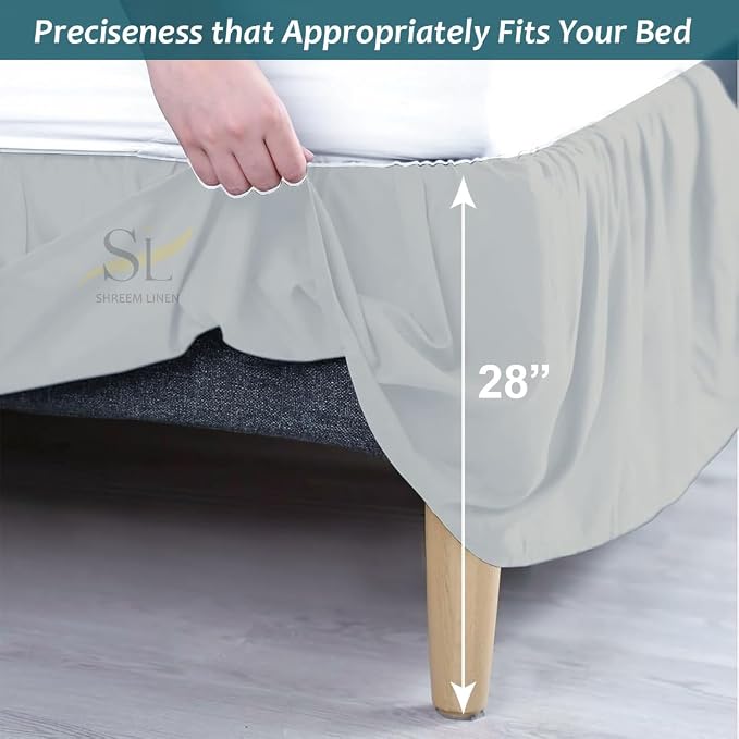 Shreem Linen Ruffled Bed Skirt - Image 4