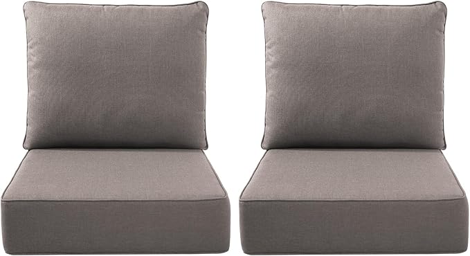 Luxury Outdoor Seat Cushion Set-22 x 24 x 6 Inch Outdoor Chair Cushions by NatureComfyOutdoorFurniture