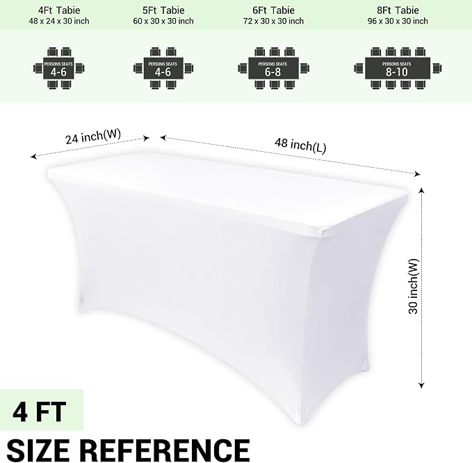 Obstal 6 Pack Stretch Spandex Table Covers - Image 4