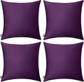 4-Pack 100% Cotton Comfortable Solid Decorative Throw Pillow Case, Thmyo Square by Thmyo