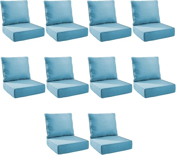 Outdoor Cushion Set for Furniture Patio Furniture, UV Resistant, Water Resistant by PLANNTONNEO