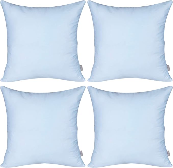 Thmyo 4-Pack 100% Cotton Comfortable Solid Decorative Throw Pillow Case by Thmyo